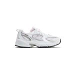 کتونی نیوبالانس 530 سفید صورتی نقره ای New Balance 530 Big Kid White Mid Century Pink