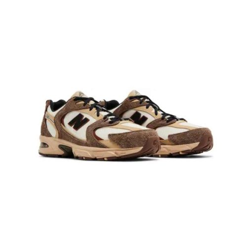 کتونی نیوبالانس 530 قهوه ای کرم New Balance 530 Dark Mushroom Incense