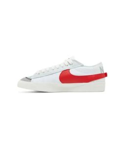 کفش نایک بلیزر جومبو ساق کوتاه سفید طوسی قرمز Nike Blazer Low Jumbo White University Red