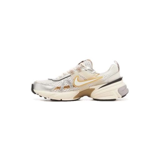 کتونی نایک راننیگ وی 2 کی زرد نقره ای Nike V2K Run Khaki Metallic Silver