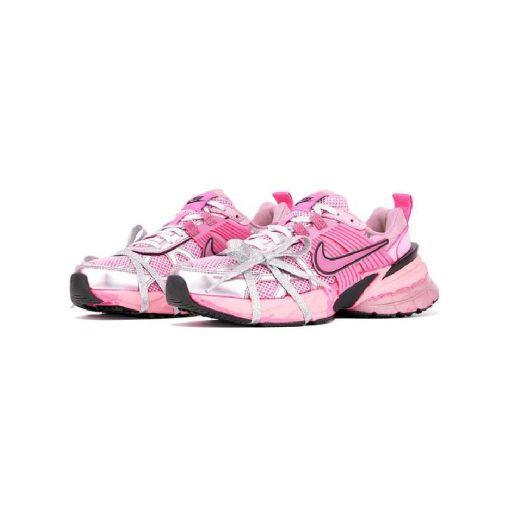 کتونی نایک راننیگ وی 2 کی صورتی نقره ای Nike V2K Run Pink Silver Runtekk