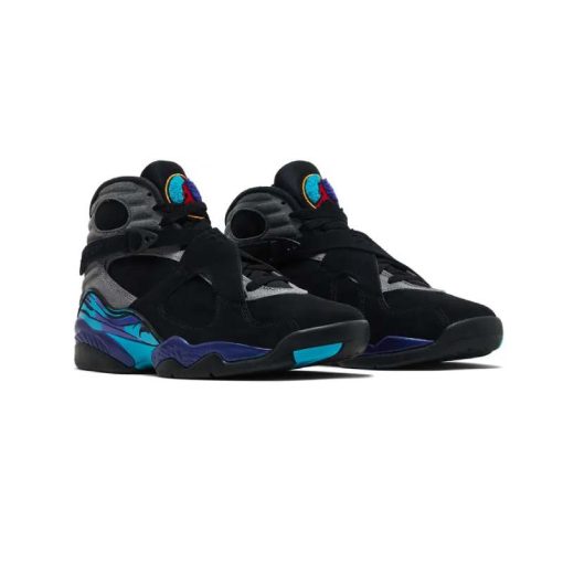 کتونی نایک ایرجردن 8 مشکی آبی Nike Air Jordan 8 Retro Aqua