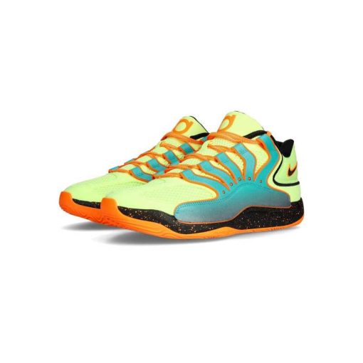 کتونی نایک کی دی 18 سبز آبی نارنجی Nike KD 18 Phosphor Blue Orange