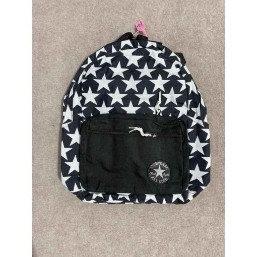 کوله پشتی کانورس آل استار مشکی سفید ستاره دار All Star Backpack Black White Star Patterned