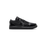 کفش نایک ایرجردن 1 ساق کوتاه فول مشکی فیلی Nike Air Jordan 1 Low SE Patent Elephant Black