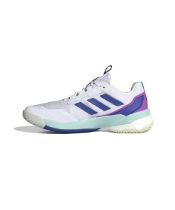 کفش والیبال آدیداس کریزی فلایت سفید آبی فیروزه ای Adidas CrazyFlight 5 White Blue