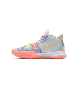 کفش بسکتبال نایکی کایری ۷ آبی صورتی زرد  Nike Kyrie 7 Preheat Expressions