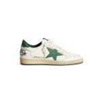 Golden Goose Ball Star White Nappa Leather Green